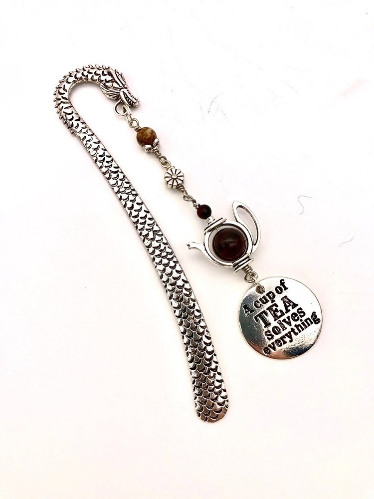 Tea Drinker Bookmark Dragon Shepherd Hook Bookmark: Cup of Tea Solves Everything