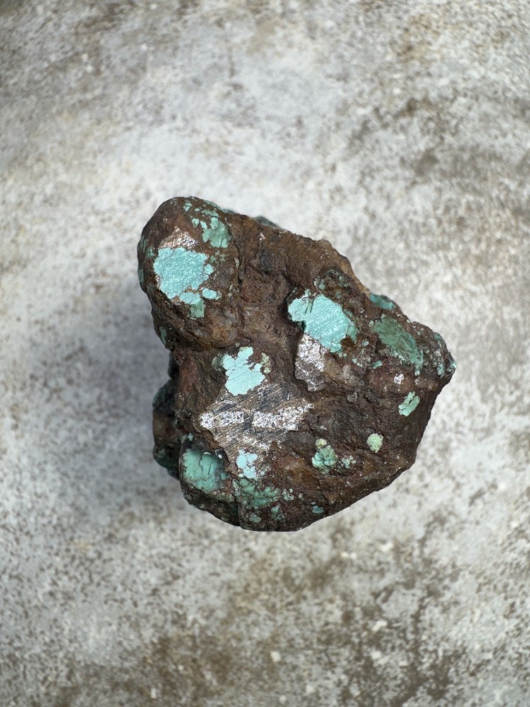 Hubei turquoise stabilized nugget solid spiderwebs all the way through