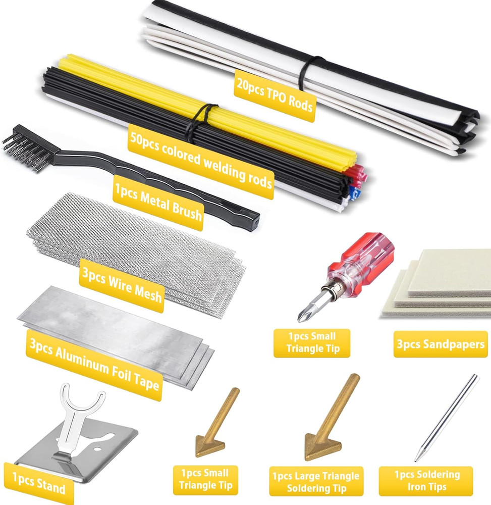 150W Plastic Welder Kit, 3-Speed Temperature Control Plastic Welding Kit, Profes