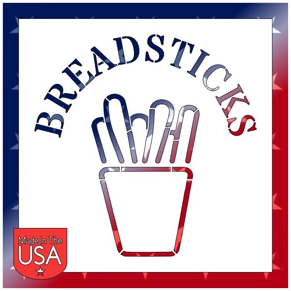 8"x8" Clear Plastic Stencil - Breadsticks (SCA103)