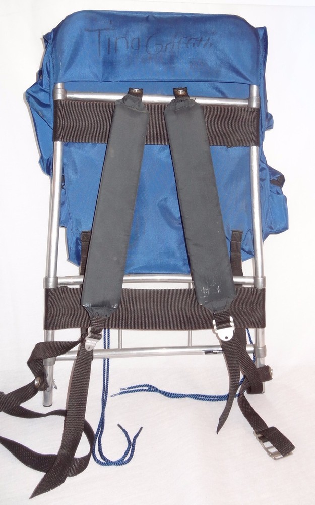 VNT External Frame Backpack Hiking Travel Pack Easy Rider Camping Blue