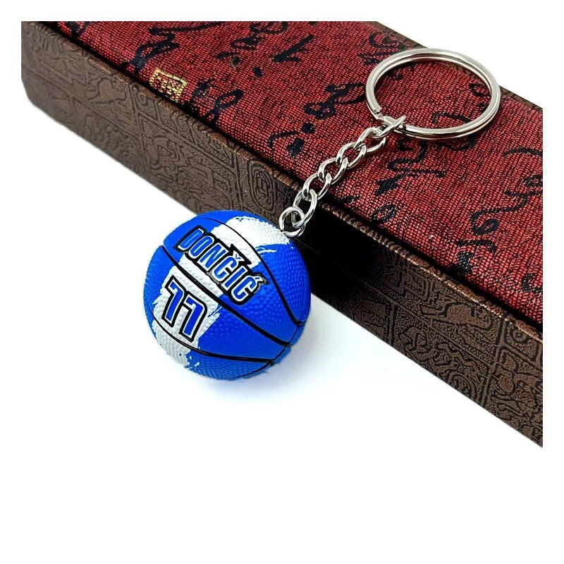 Luka Doncic 77 Mini Basketball Keychain