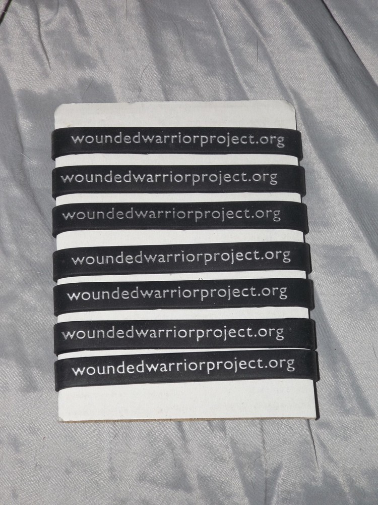 Wounded Warrior Project WWP Black Rubber Wristband "INTEGRITY"