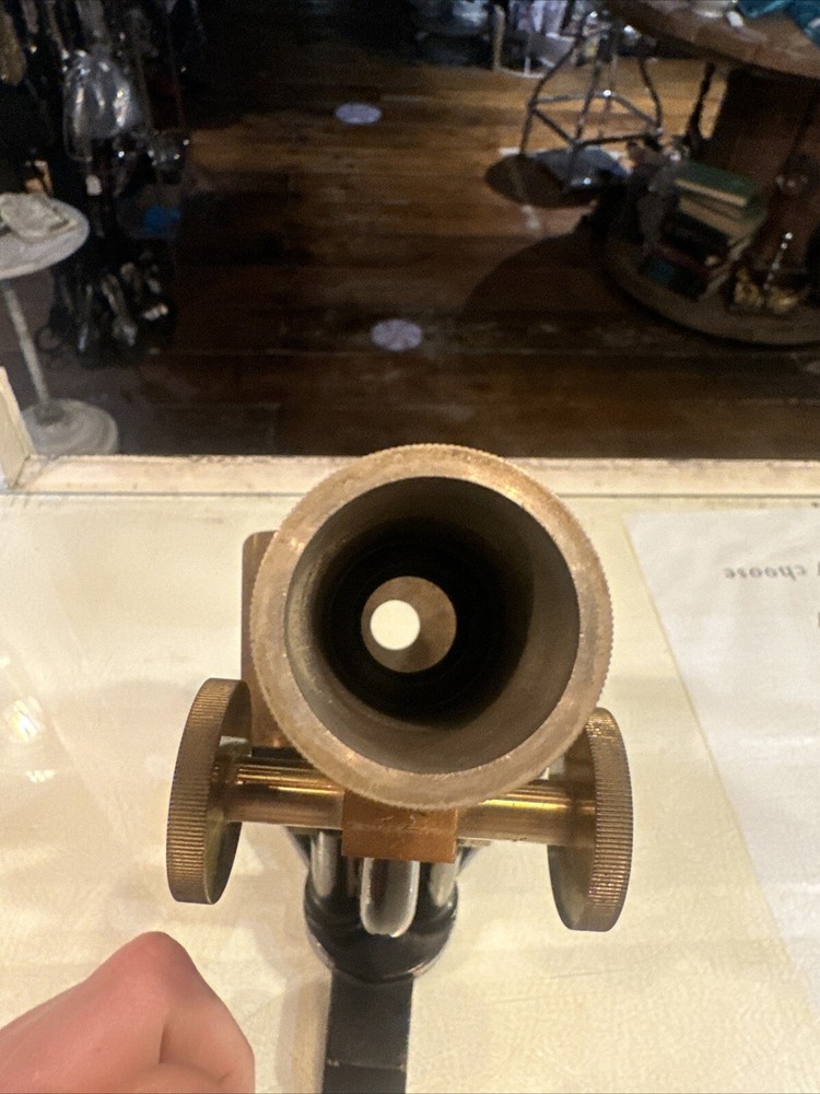 Bausch And Lomb Optical Co Brass Microscope Vintage Antique