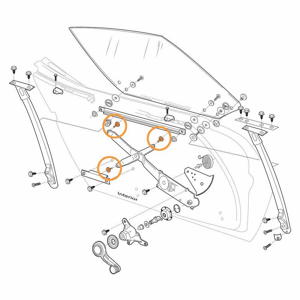 Window Regulator Roller For 1968-1982 Corvette