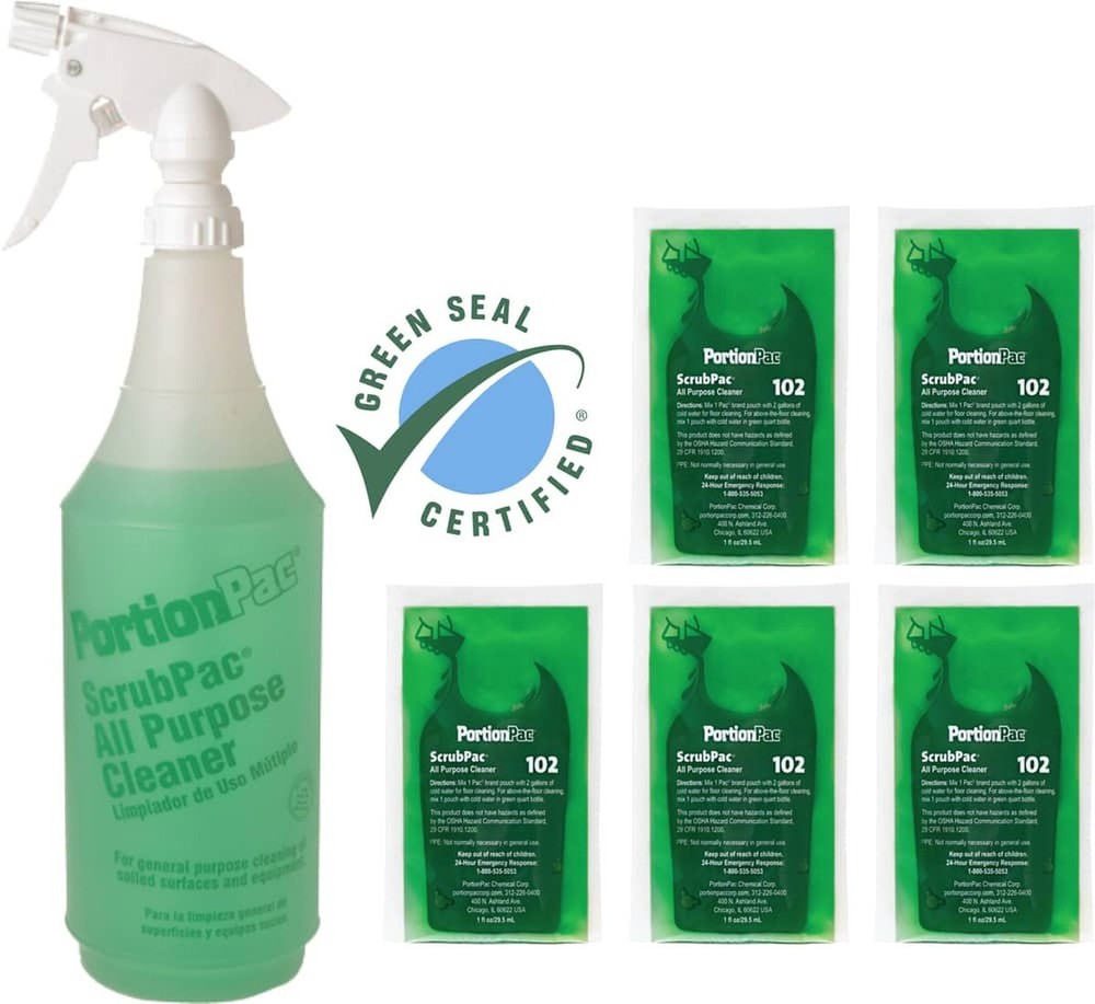 PortionPac ScrubPac 102 All Purpose Biodegradable Cleaner 2 Gal. per pack 132ct