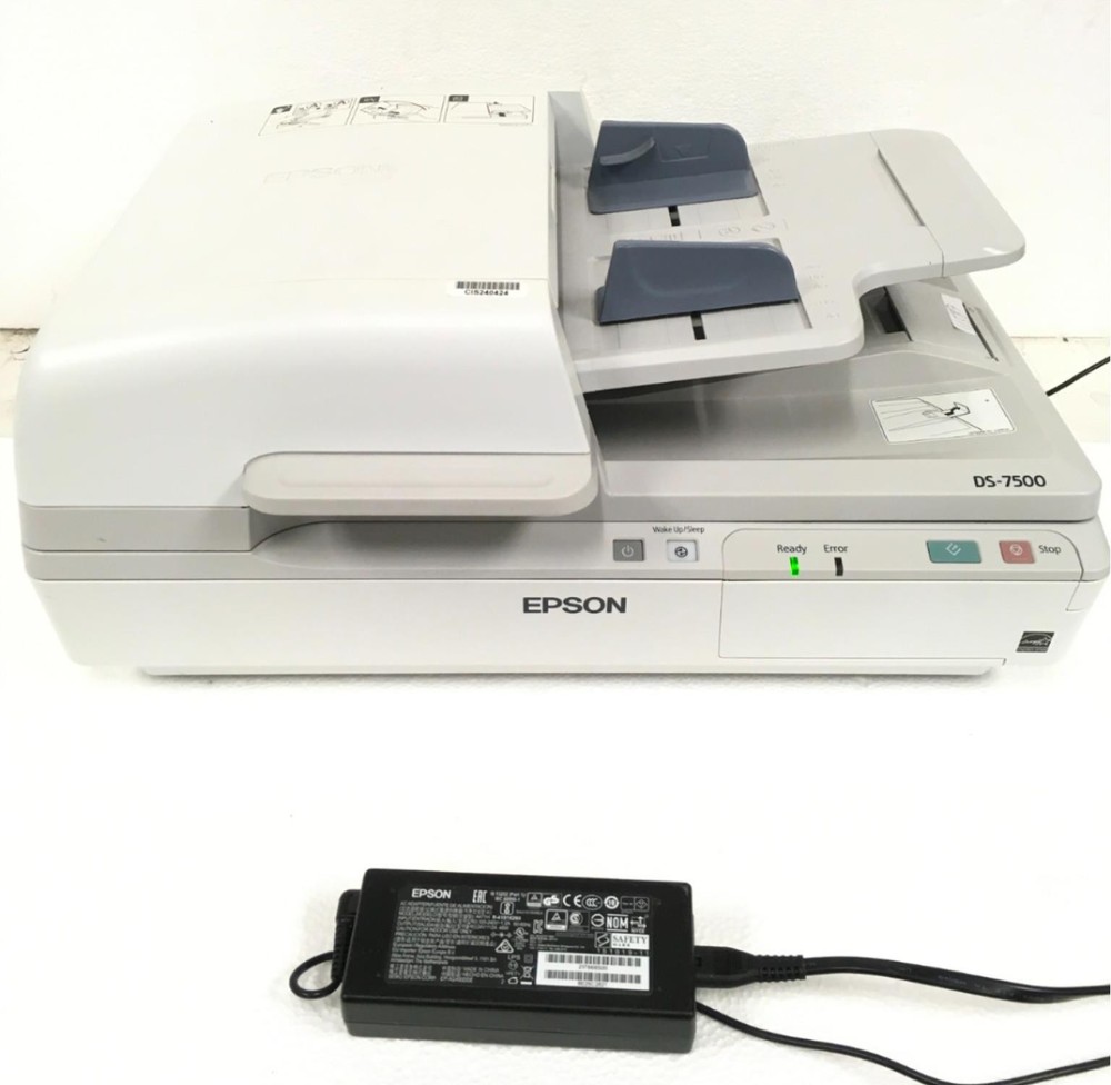 Epson WorkForce DS-7500 Sheetfed Document Scanner w/ 11K Scan Count, AC Adapter