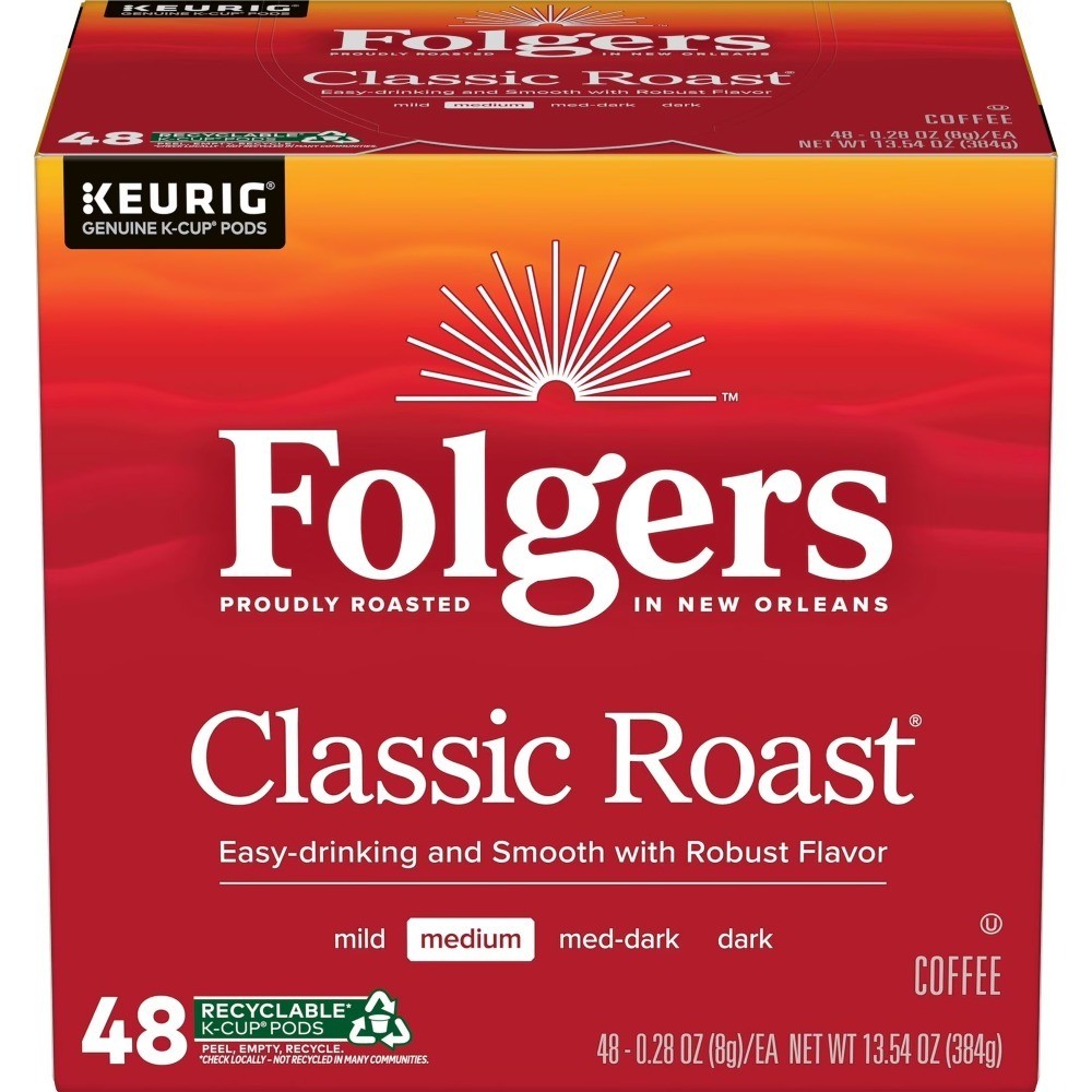 Medium Roast Coffee Pods, Classic Roast, 48 K-Cup Pods Box