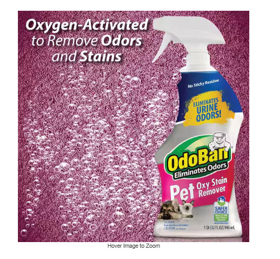 Pet Oxy Stain Remover Oxygen Activated Hydrogen Peroxide Pet Stain 32 oz.