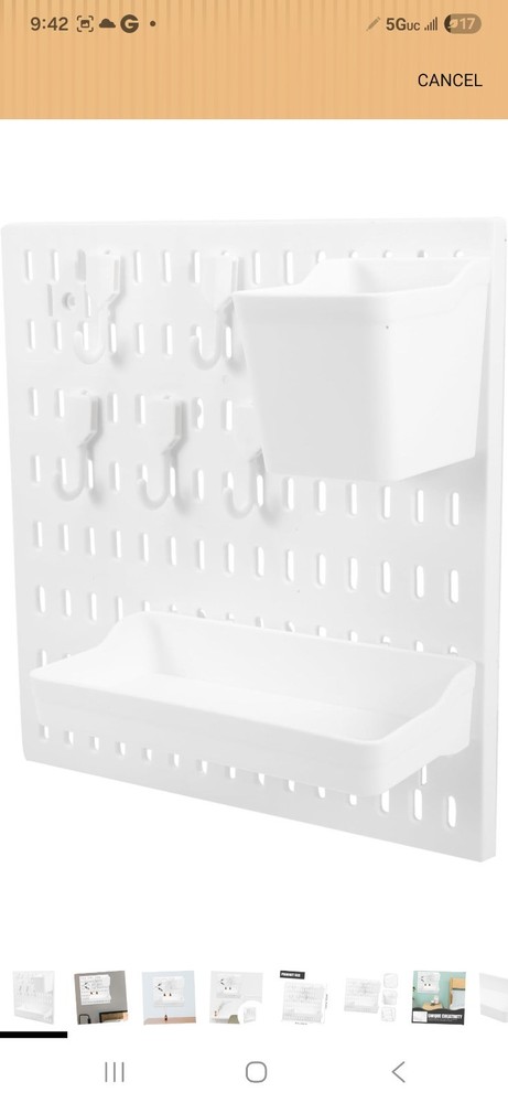 Peg Board Modular Hanging Peg Board Combination Kit with Accessories for Wall.