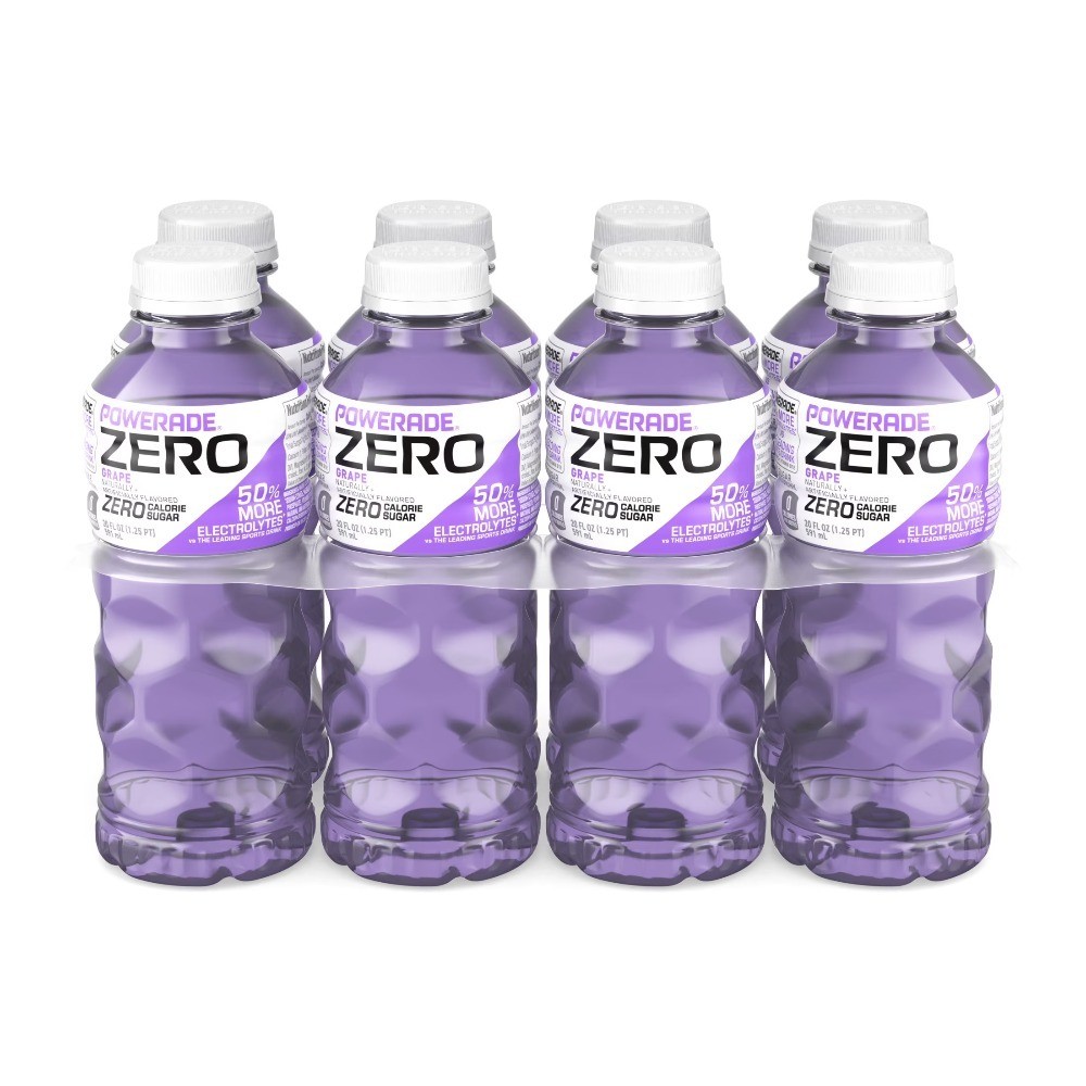 Zero Sugar Grape Electrolyte Sports Drink Hydration 20 fl oz 8 Pack Bottles