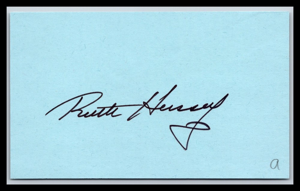 Ruth Hussey - Actress - 3x5 Card - Signed / Autograph (a)