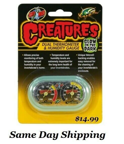 Zoo Med Creatures Dual Thermometer & Humidity Gauge