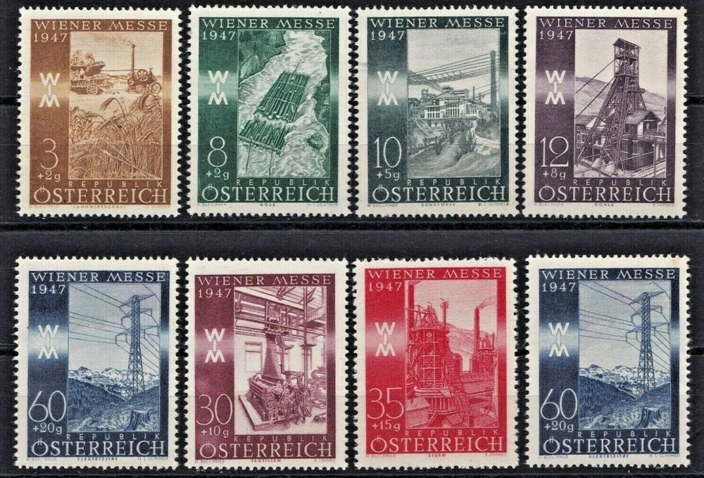 AUSTRIA - 1947 COMPLETE SPRING VIENNA FAIR NEW MNH **