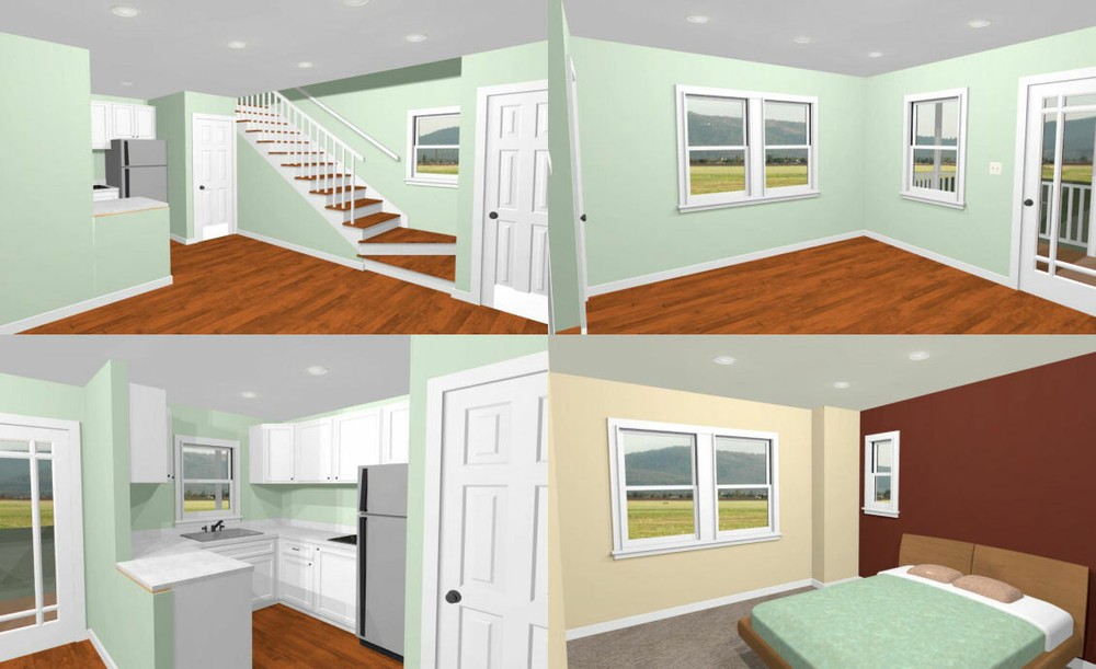 20x16 Tiny House -- PDF Floor Plan -- 537 sq ft -- Model 5