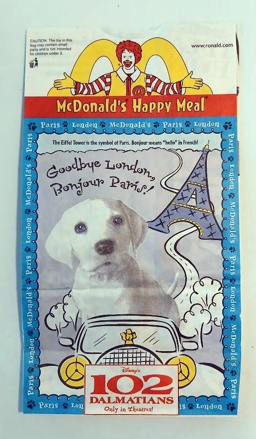 102 Dalmatians - McDonald's Happy Meal Sack - 2000