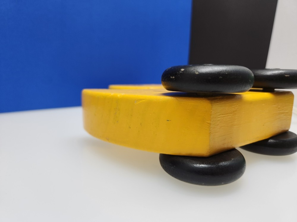 Homemade Rubber Duck Wooden Pull Toy Solid Wood Sturdy