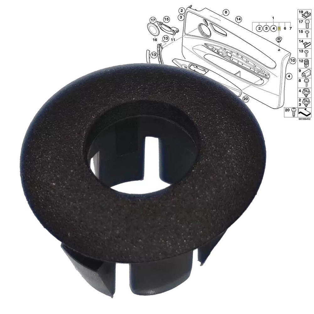 Left Door Lock Pin Button Trim Compatible with For BMW E81 E82 E88 51416975325