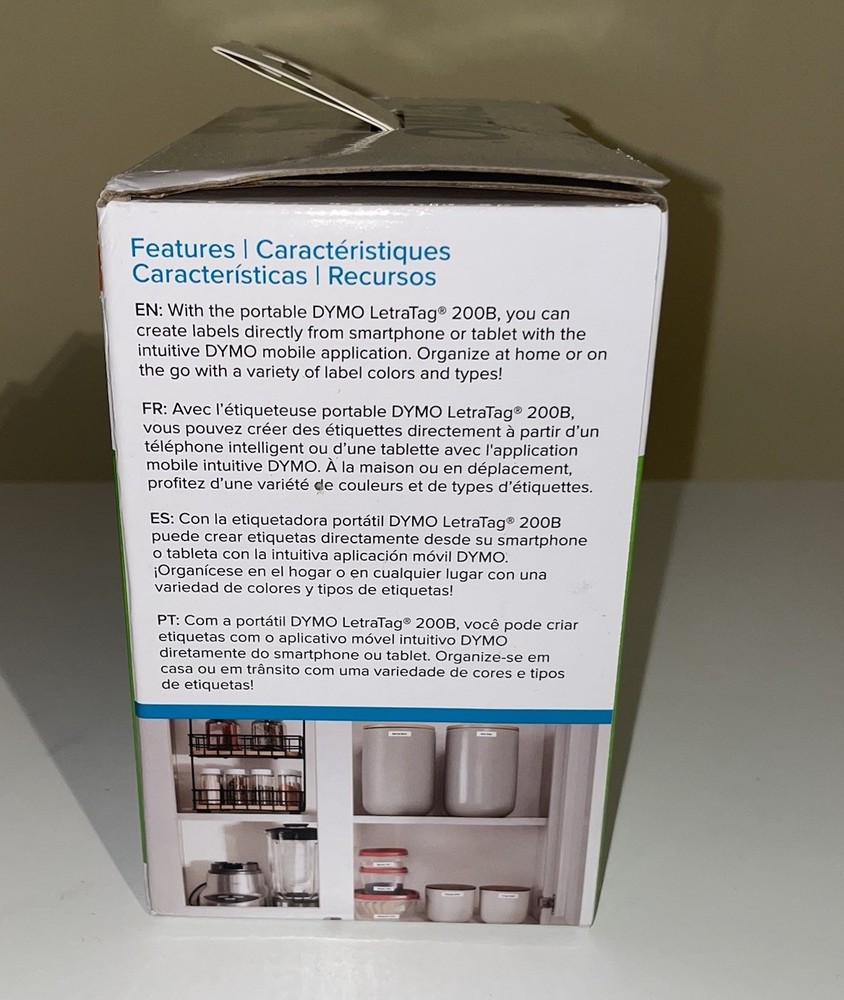 Dymo Bluetooth Compact Wireless Label Maker Thermal Printer LetraTag 200B