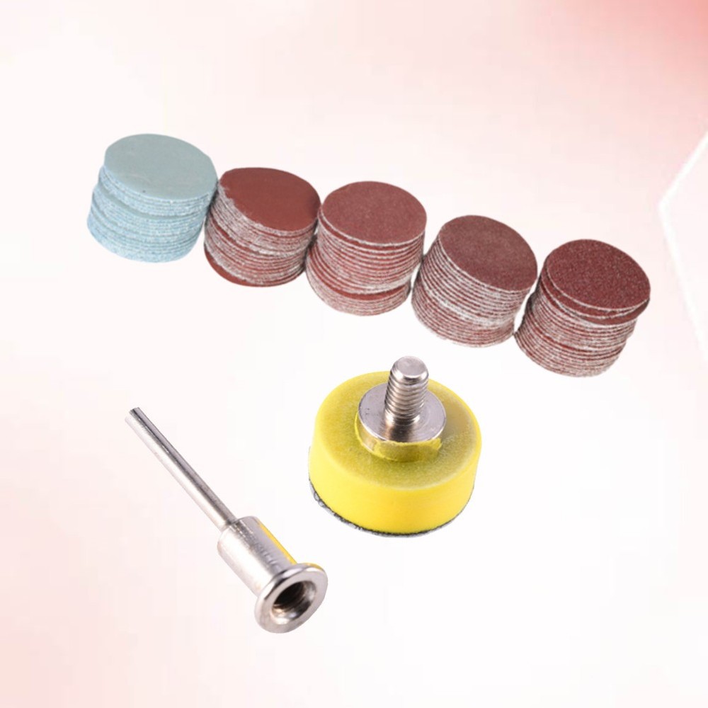 100 Pcs 1 Inch 25mm Sanding Discs Pad Kit for Drill Grinder Rotary Tools
