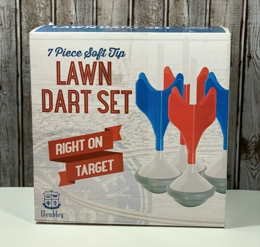 Wembley 7-piece Lawn Dart Set Soft Tip Open Box