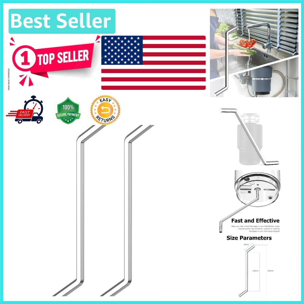 Compact 2-Pack Garbage Disposal Allen Wrench - Durable & Efficient Solution