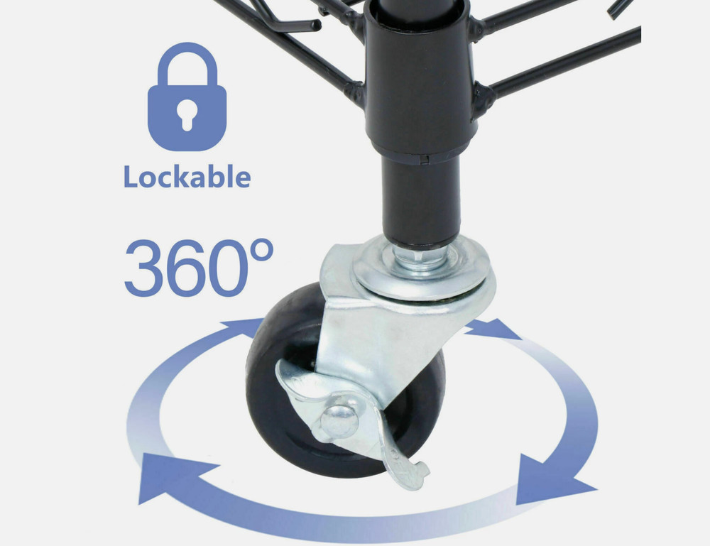 5-Tier Shelves Wire Unit Rack Large Space Storage Rolling with 4 Wheel Casters