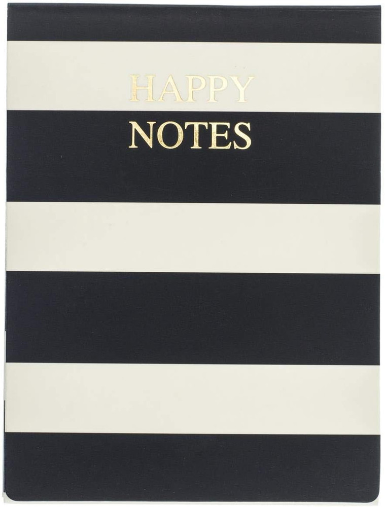 Pocket Note, Black and White Striped Design – Includes 75 Sheets, 3"X 4" with Ma