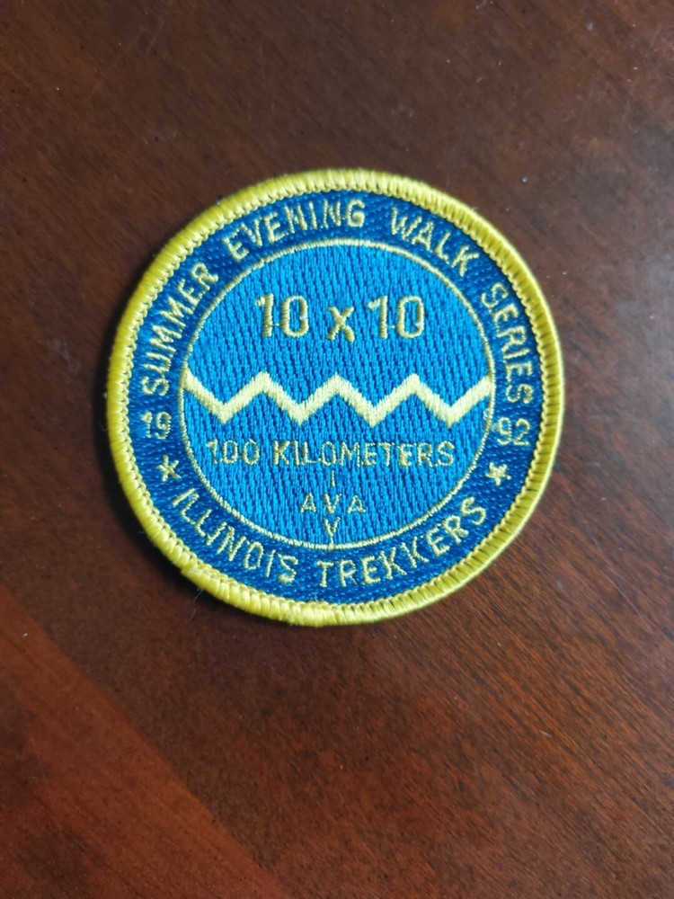 Illinois Trekkers Summer Evening Walk  100 K Patch 1992