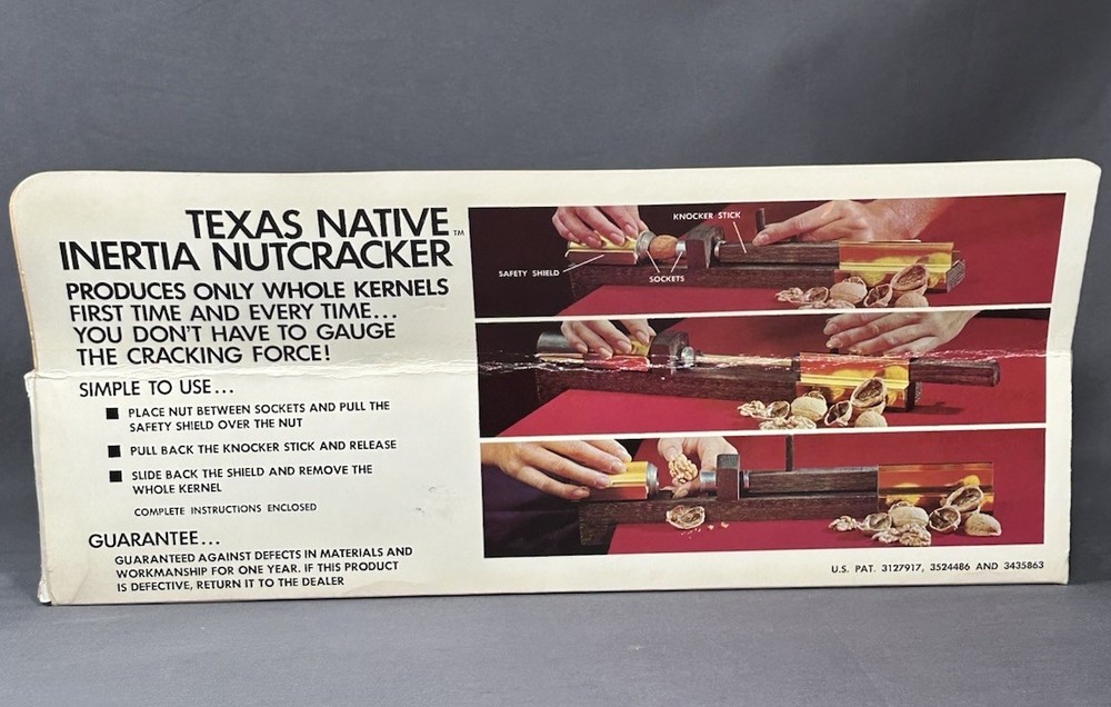 Vintage Texas Native Inertia Nutcracker With Box & Instructions Model 7141