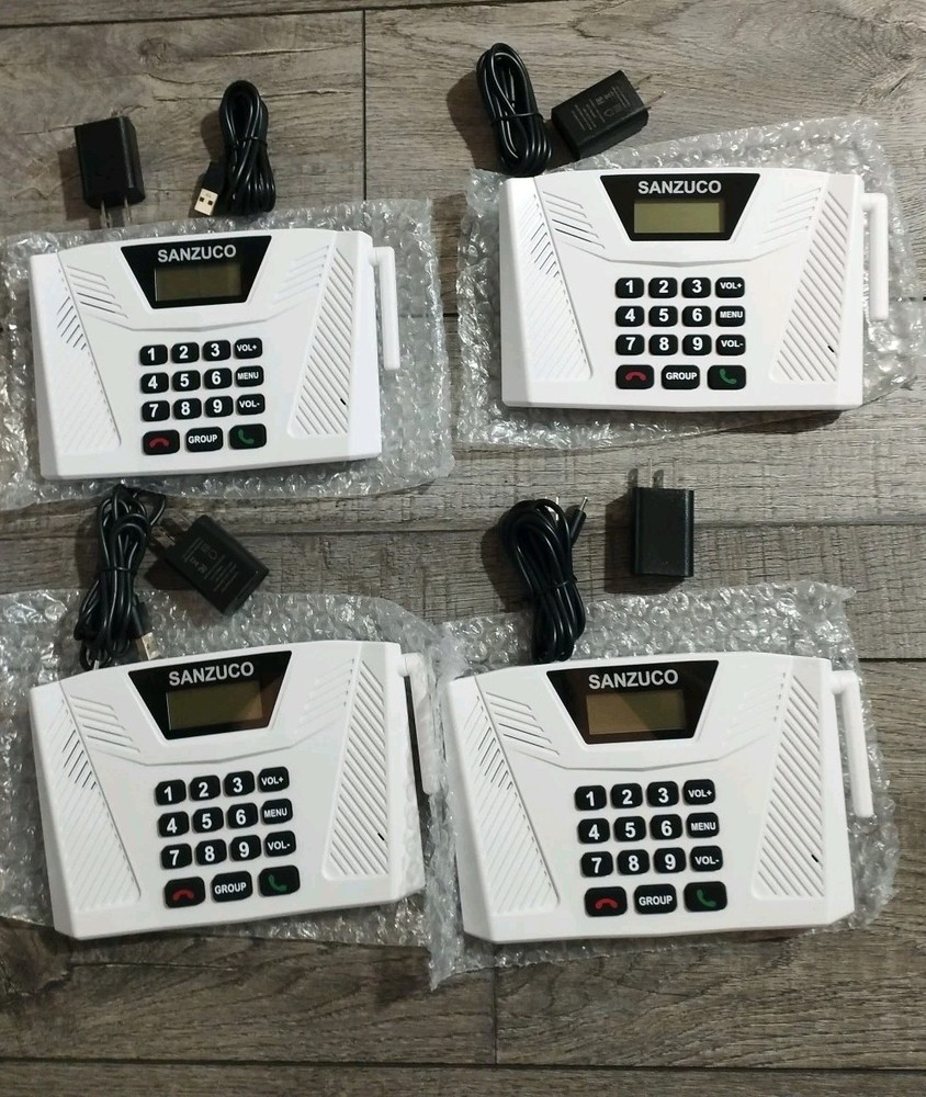 4pk Intercoms Wireless for Home Upgraded, Hands Free Intercom 5300ft, Real-Tim..