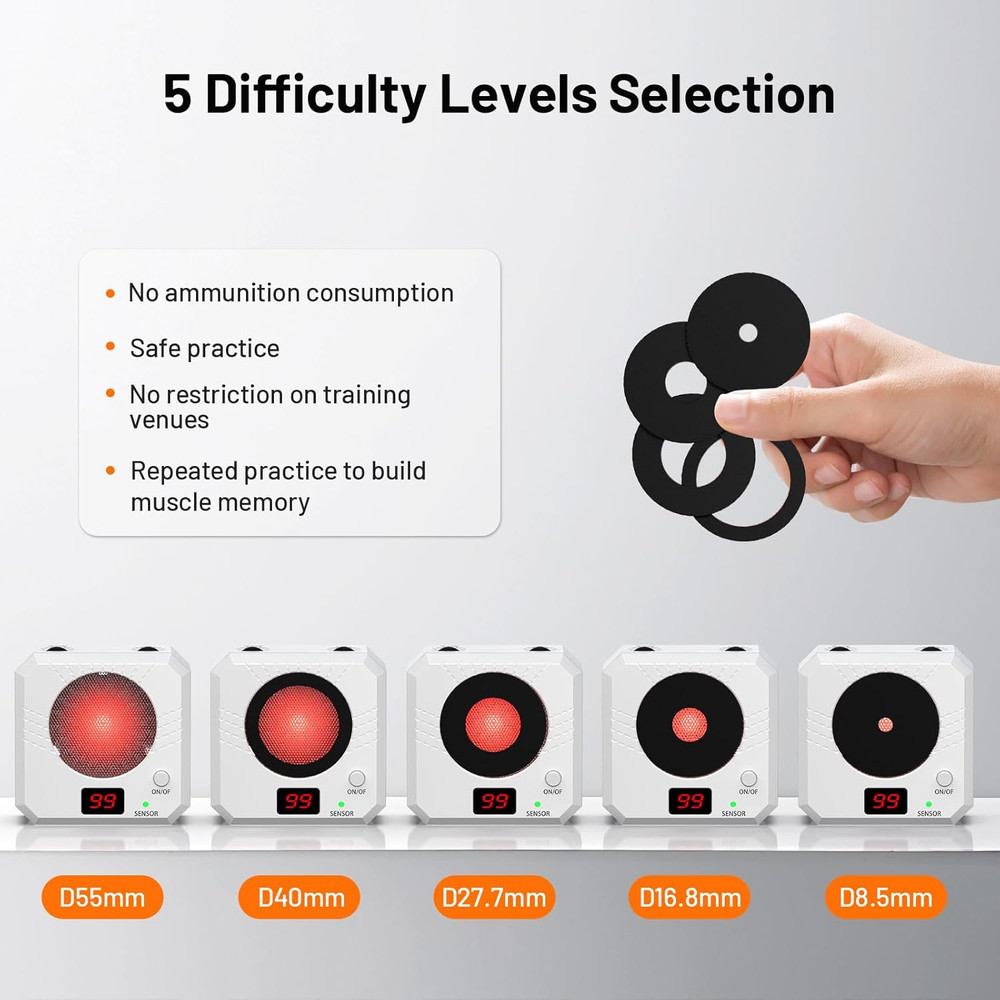 Laser Target 9MM Laser Training Cartridge Dry Fire Training System in 5 Difficul