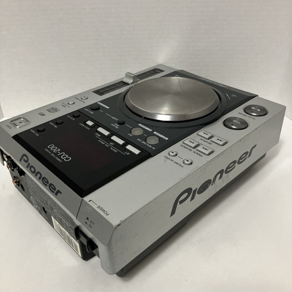 Pioneer CDJ-200 DJ CD Compact Disc Player MP3 - WORKING (one loose button)