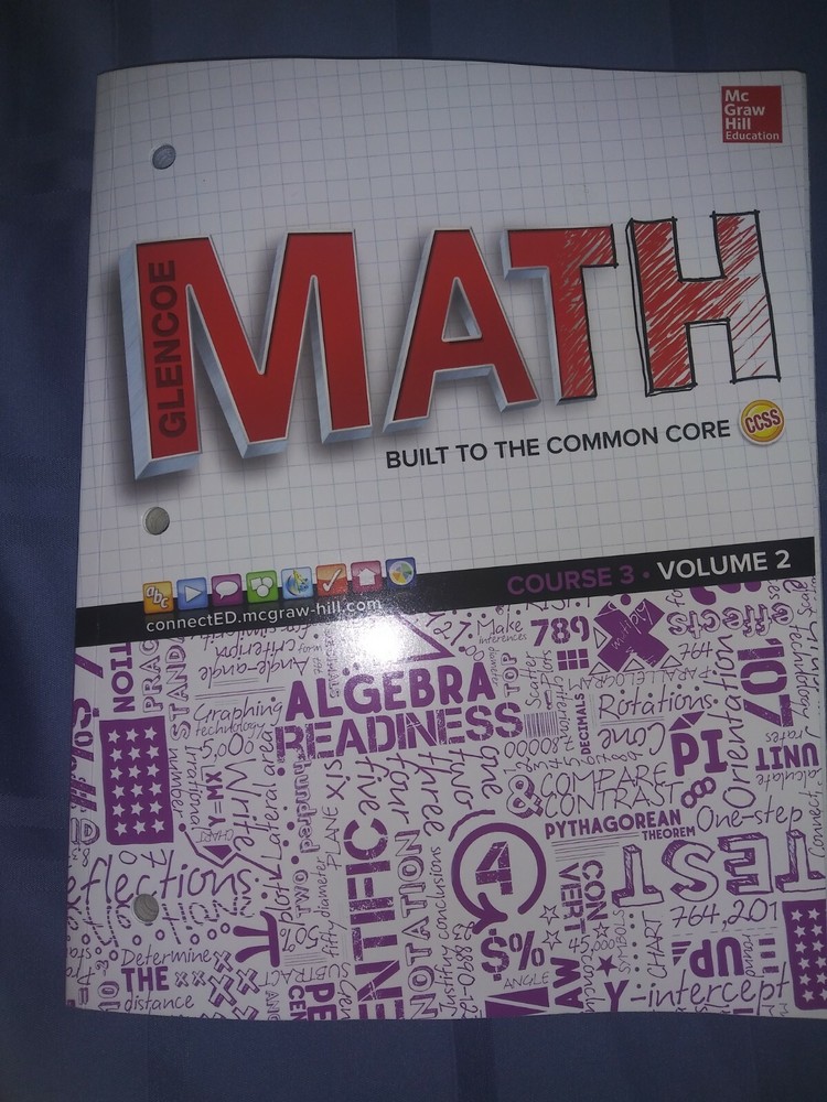 New 2015 McGraw Hill Math workbook course 3 volume 2 grade 6-8