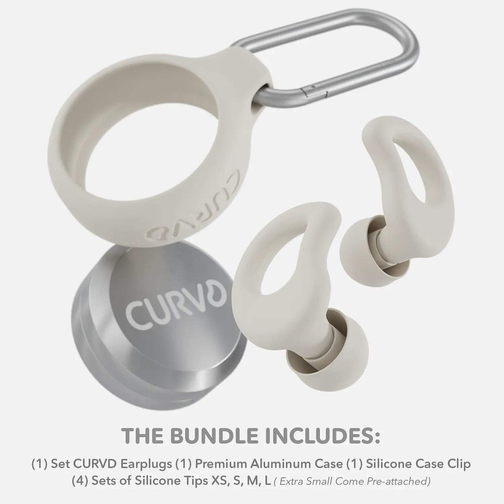 CURVD Everyday™ Earplugs + Case Clip