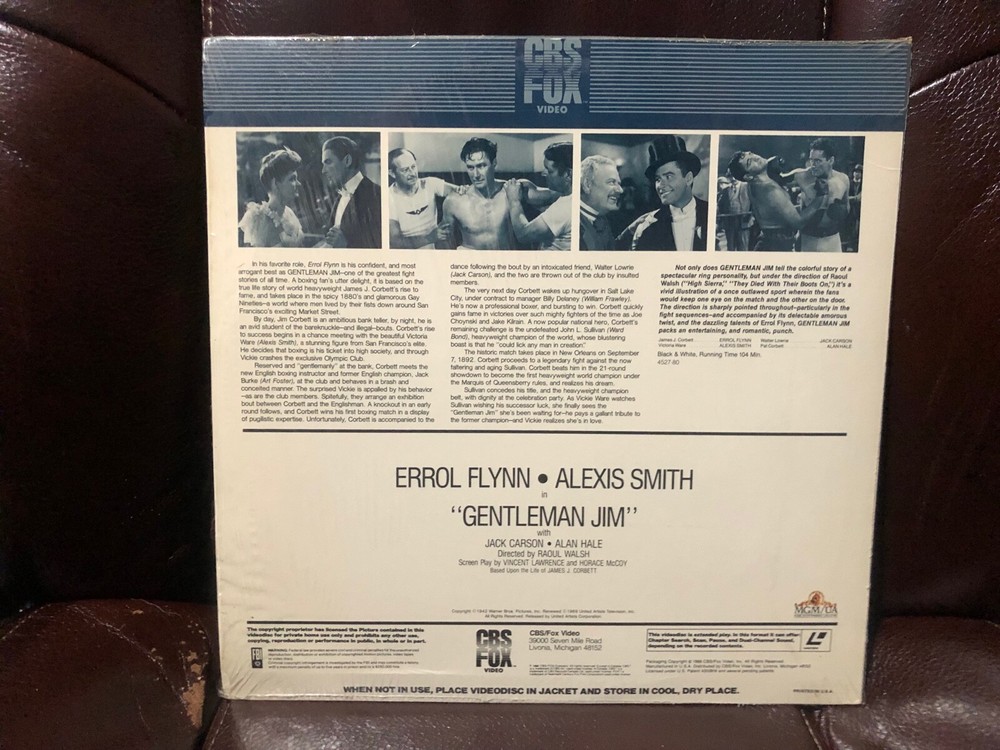 Gentleman Jim 12' Laserdisc