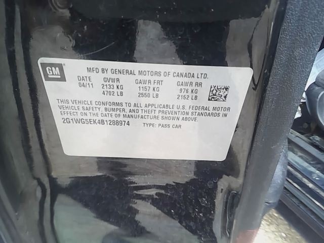 IMPALA 2011 Fuse Box Cabin 6495