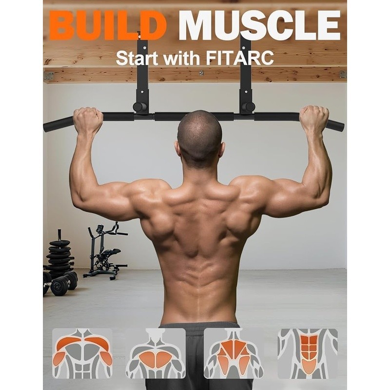 Sturdy Pull Up Bar Ceiling Mount Multifunctional Strength Training Equipment New