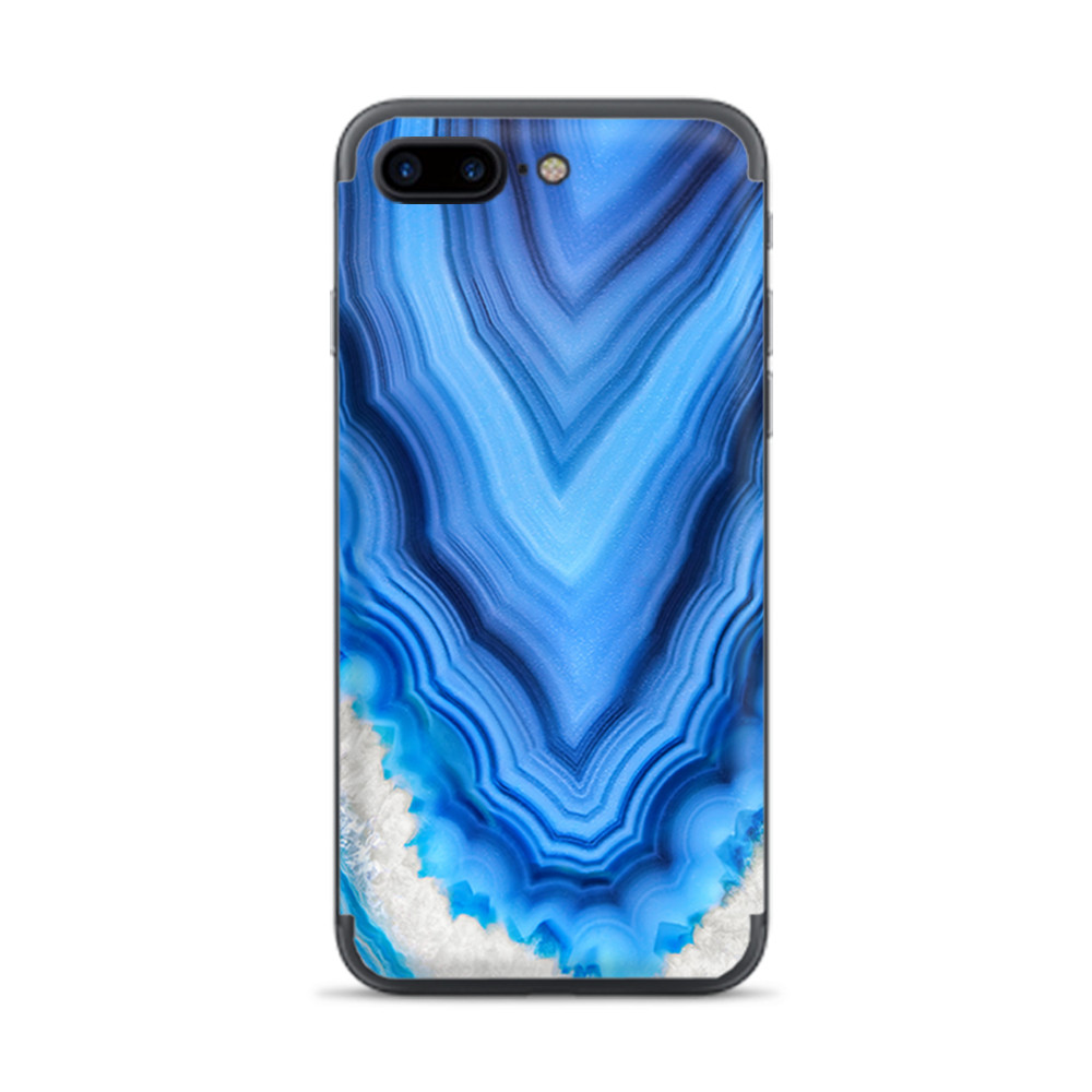 Apple iPhone 7 / 8 Plus Skins Decal Wrap Crystal Blue Ice Marble