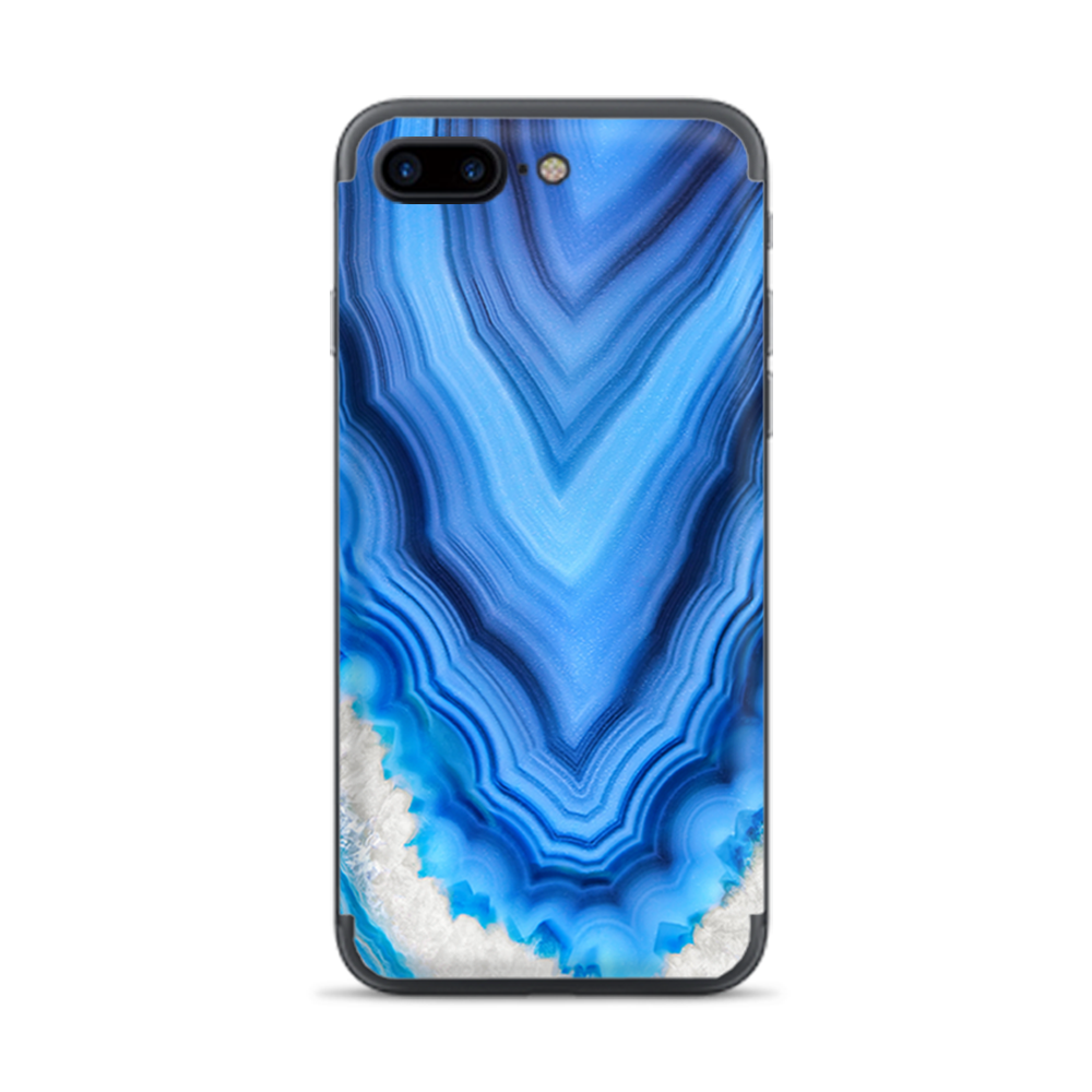 Apple iPhone 7 / 8 Plus Skins Decal Wrap Crystal Blue Ice Marble