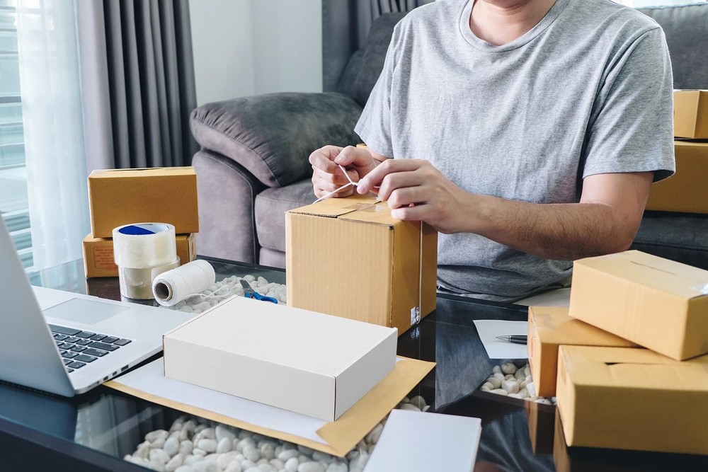 Eupako 7x5x2 Small Shipping Boxes 50 Pack - White Inches,