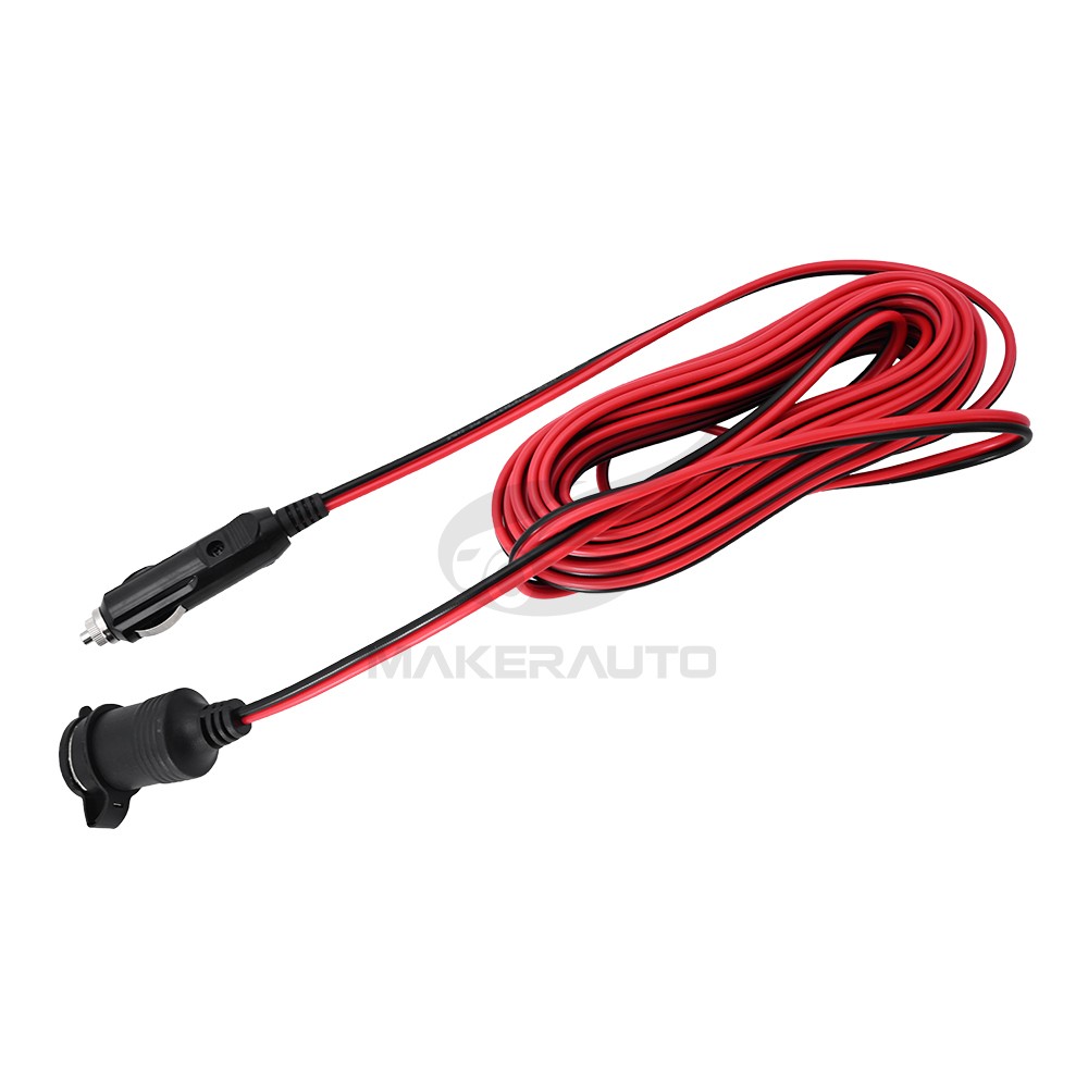 24 FT Car Cigarette Lighter Socket Extension Cord Cable Heavey Duty Adapter 12V