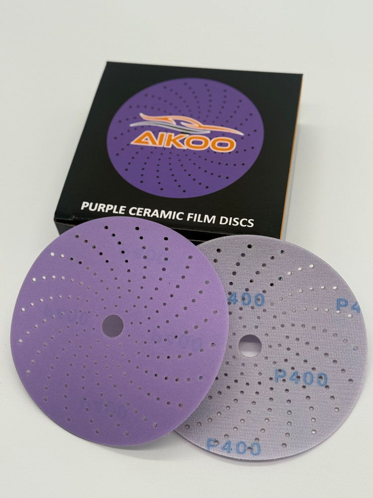AIKOO 6" Hook & Loop Ceramic Multi-hole Sanding Discs Orbital DA Sanders Paper