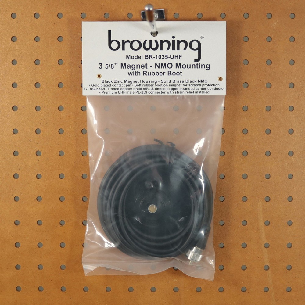 3-5/8" NMO Magnet Mount Rubber Boot Preinstalled UHF PL-259 Connector