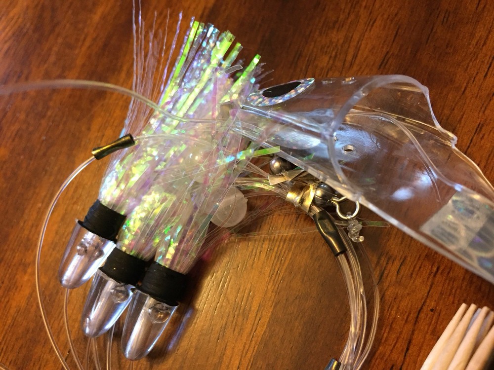 Eddie Flies herring teaser meat rigs- Clear Magic