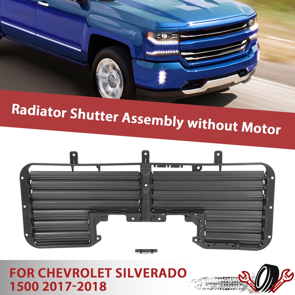 For Chevrolet Silverado 1500 2017-2018 Radiator Shutter Assembly without Motor