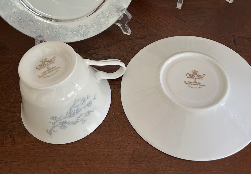 5 Piece Place Setting by Oxford Bone China, Twilight Dell Pattern, Lenox