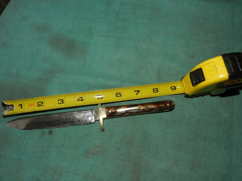 19th century Sheffield stag handle boot knife