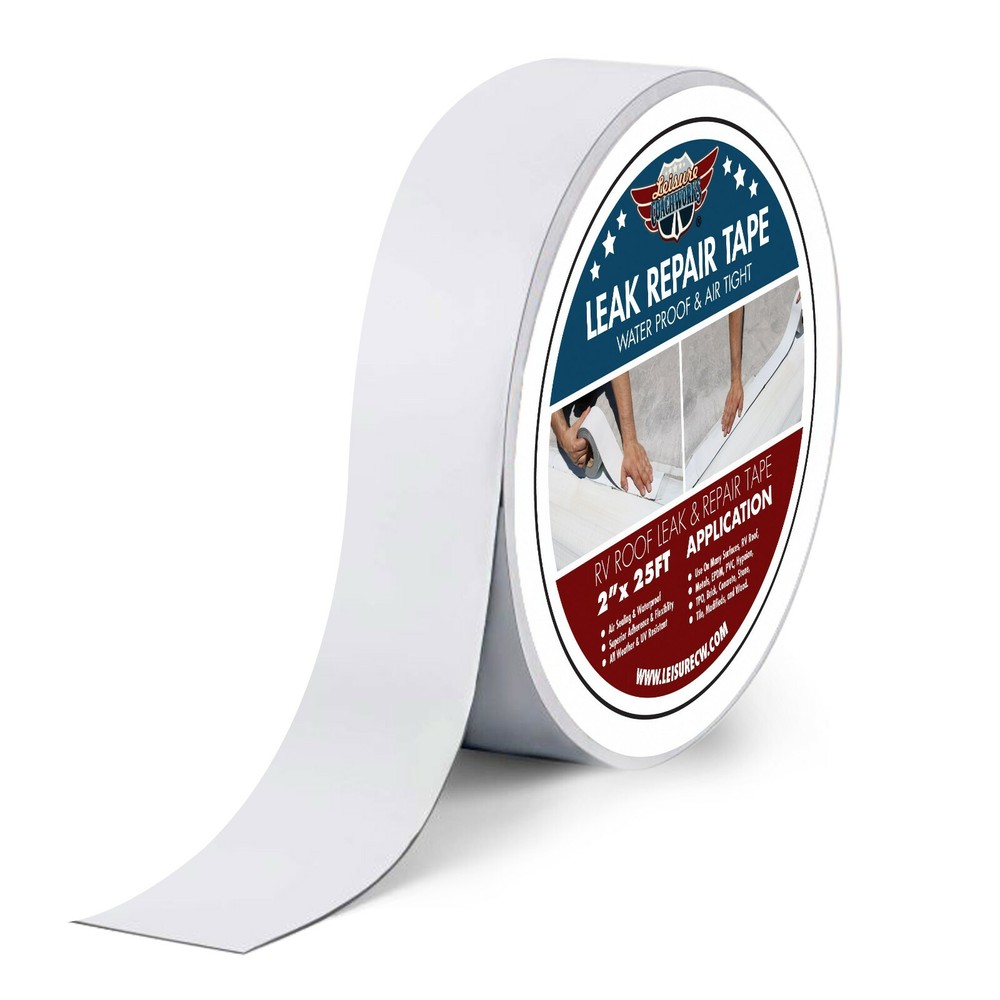 LCW 2" x 25' RV Sealant Tape UV Weatherproof Roof Leaks Repair Seal Sticky White