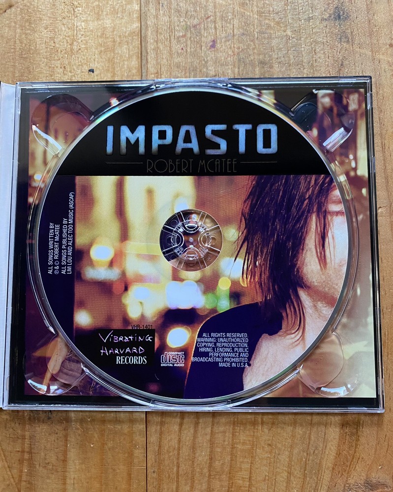 AUTOGRAPHED Robert McAtee ALBUM “IMPASTO” CD